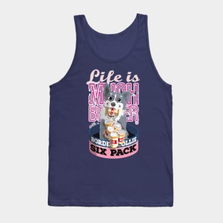 Six Pack Border Collie - Merle Tank Top